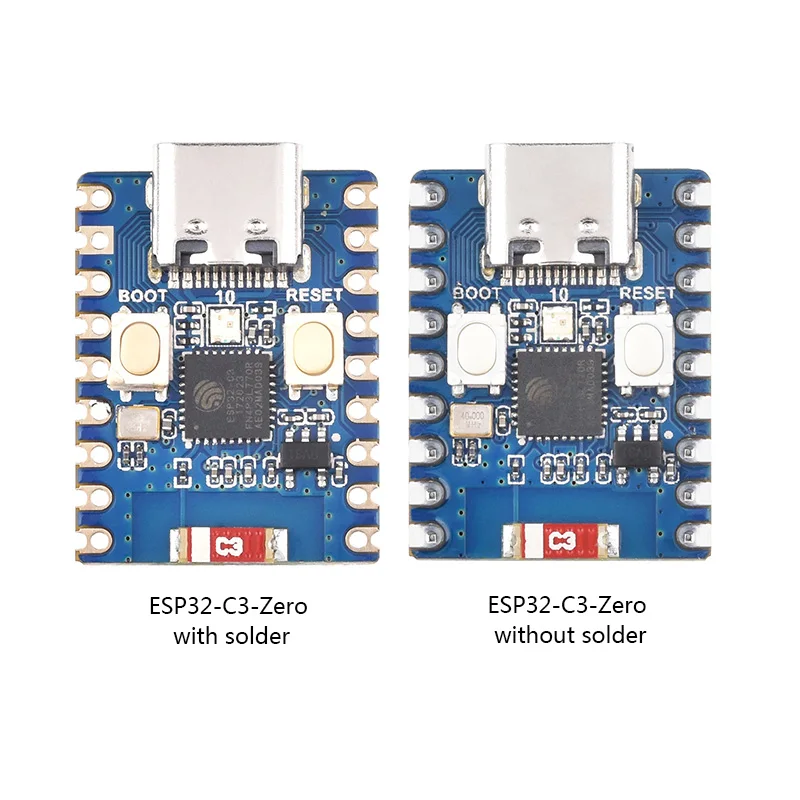 ESP32-C3-Zero Development Board With Optional Solder, Based on ESP32-C3FN4 Single-core Processor, 2.4GHz Wi-Fi & Bluetooth 5