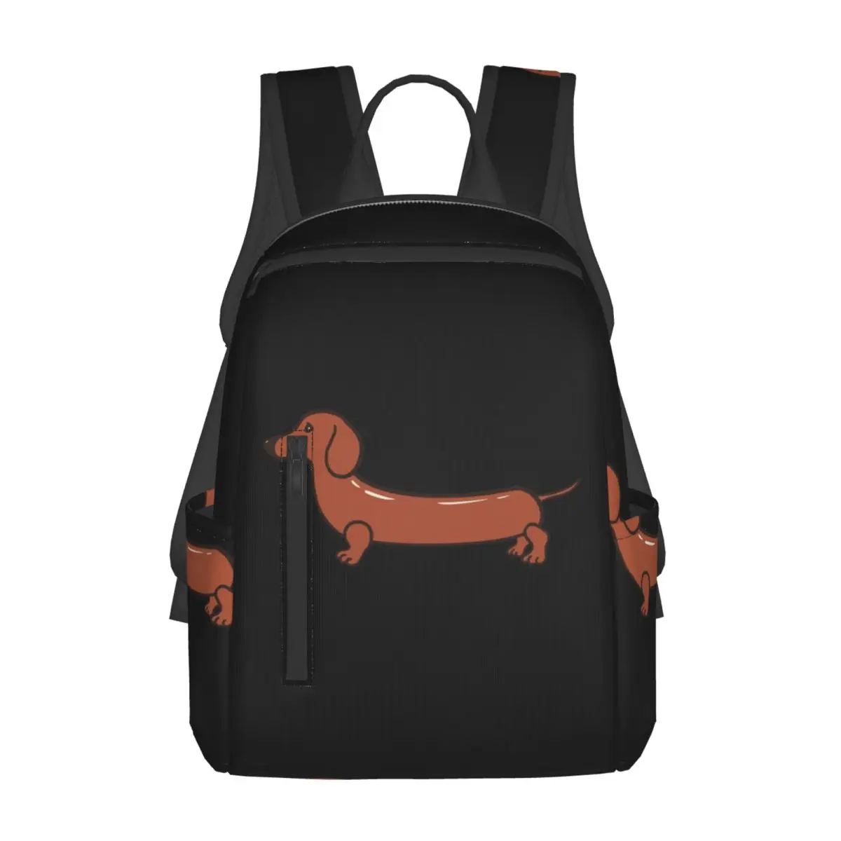 

Забавный рюкзак с изображением щенка таксы, вместительный, для детей, школьный рюкзак, сумка через плечо для мужчин и женщин