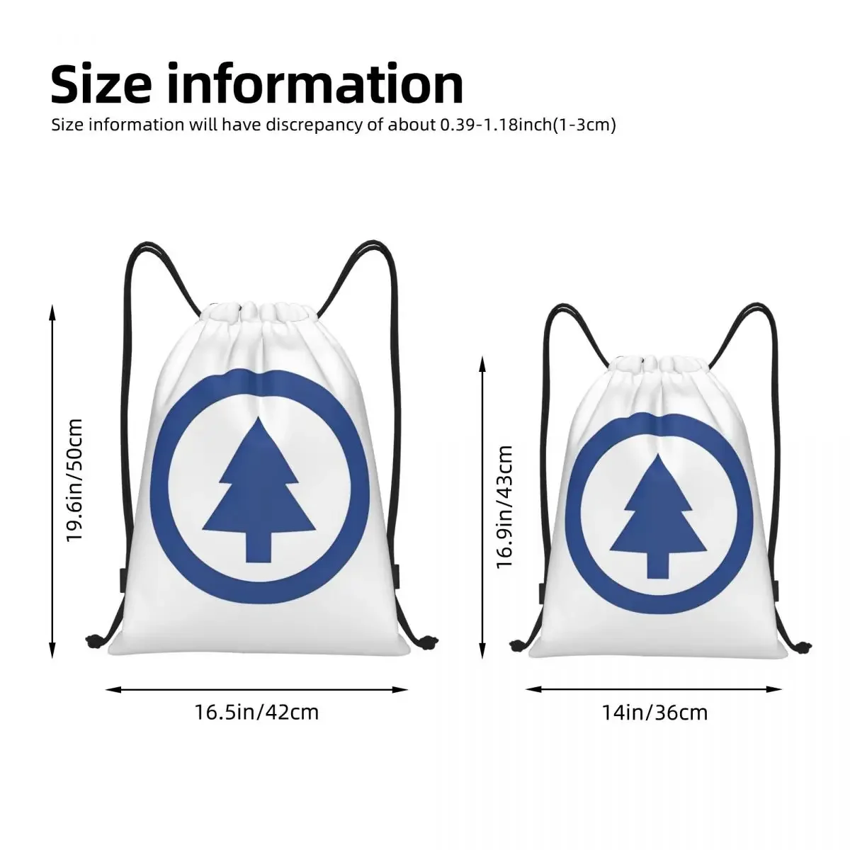 Pine Tree Gravity Falls Bill Cipher Drawstring Bags Sports Backpack Gym Sackpack String Bags for Working Out