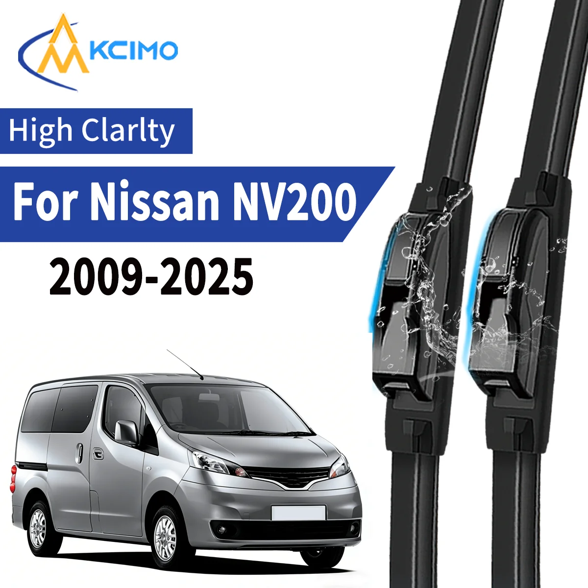 

2pcs Car Front Wiper Blades For Nissan NV200 M20 09-25 Windscreen Windshield Wipers Silent Rubber Auto Accessories Replacement