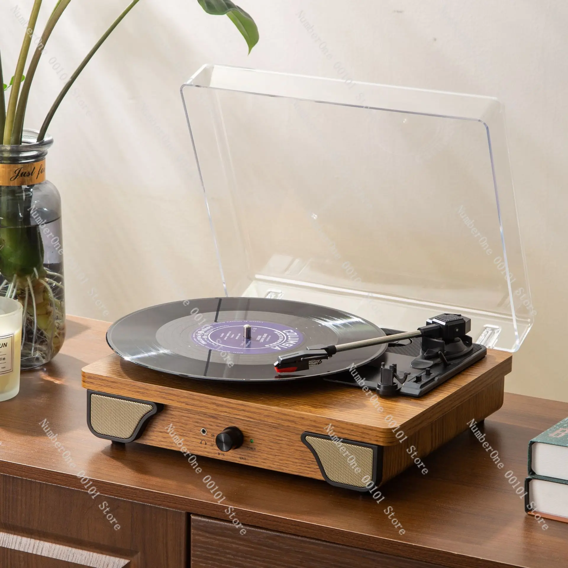 T03L retro Chinese record player multi-functional ornament retro phonograph antique wooden