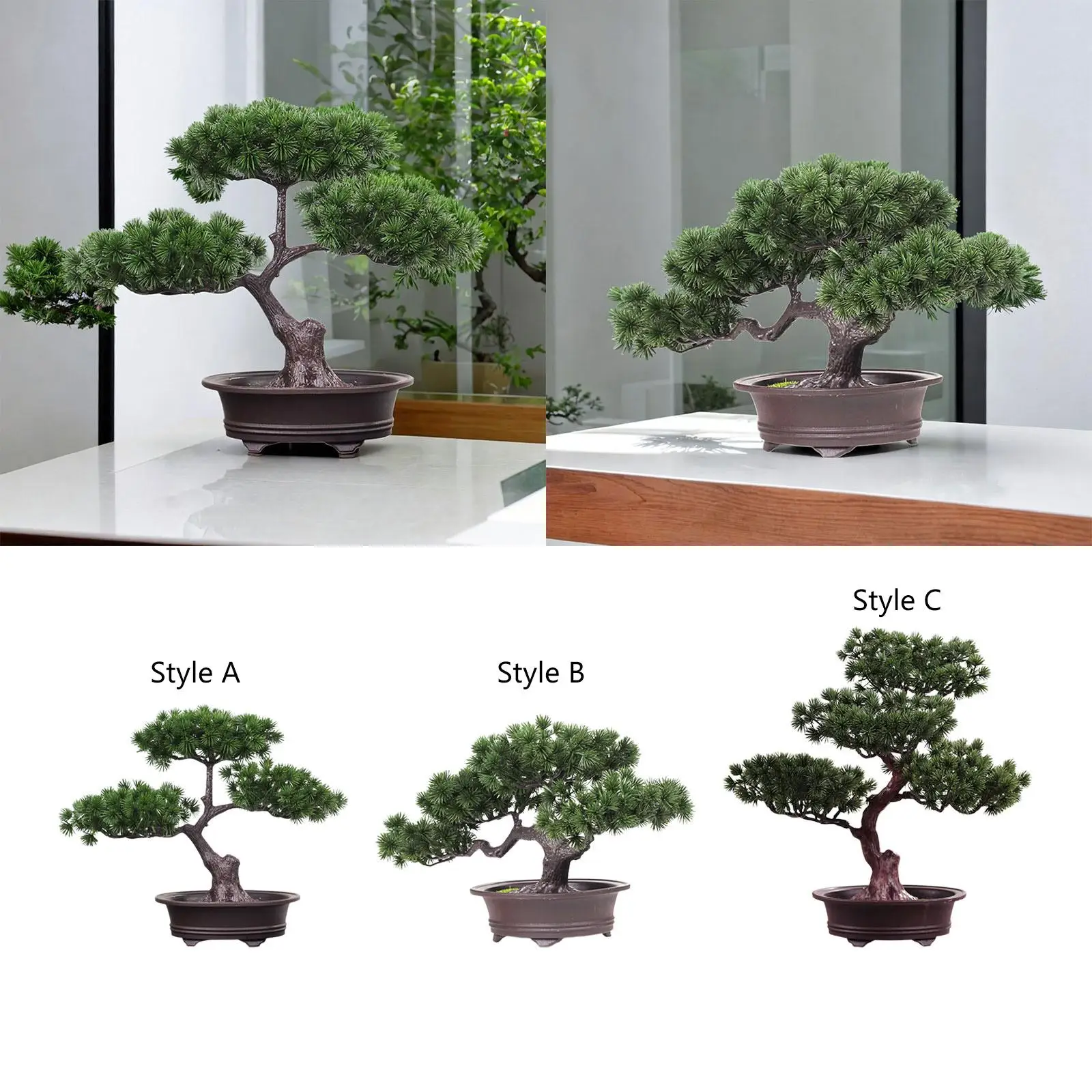 simulation-tree-potted-plant-artificial-green-plant-novel-and-unique-pp-material-decorative-for-desk-home-office-ornaments