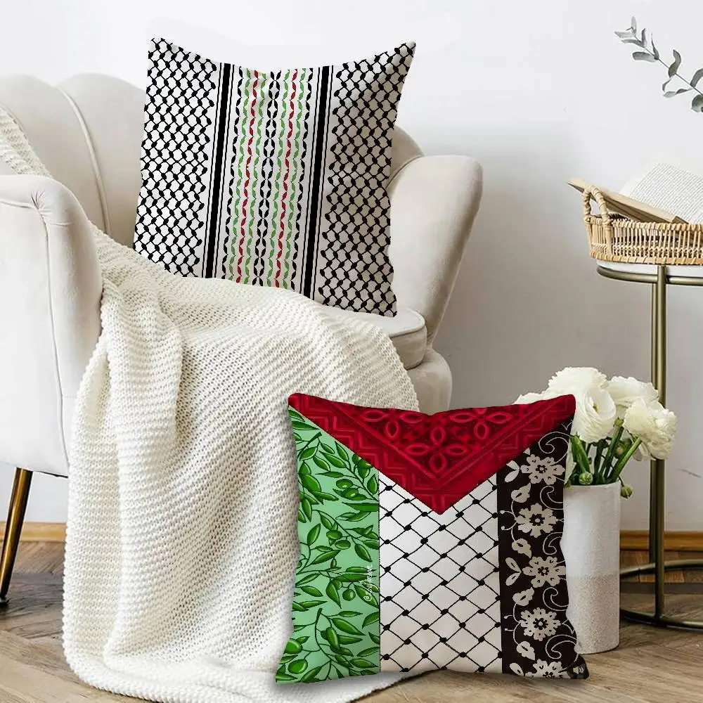 Arabic Keffiyeh Traditional Pattern Pillow Cushion Cover Pillowcase Living Room Sofa Home Decor Customized
