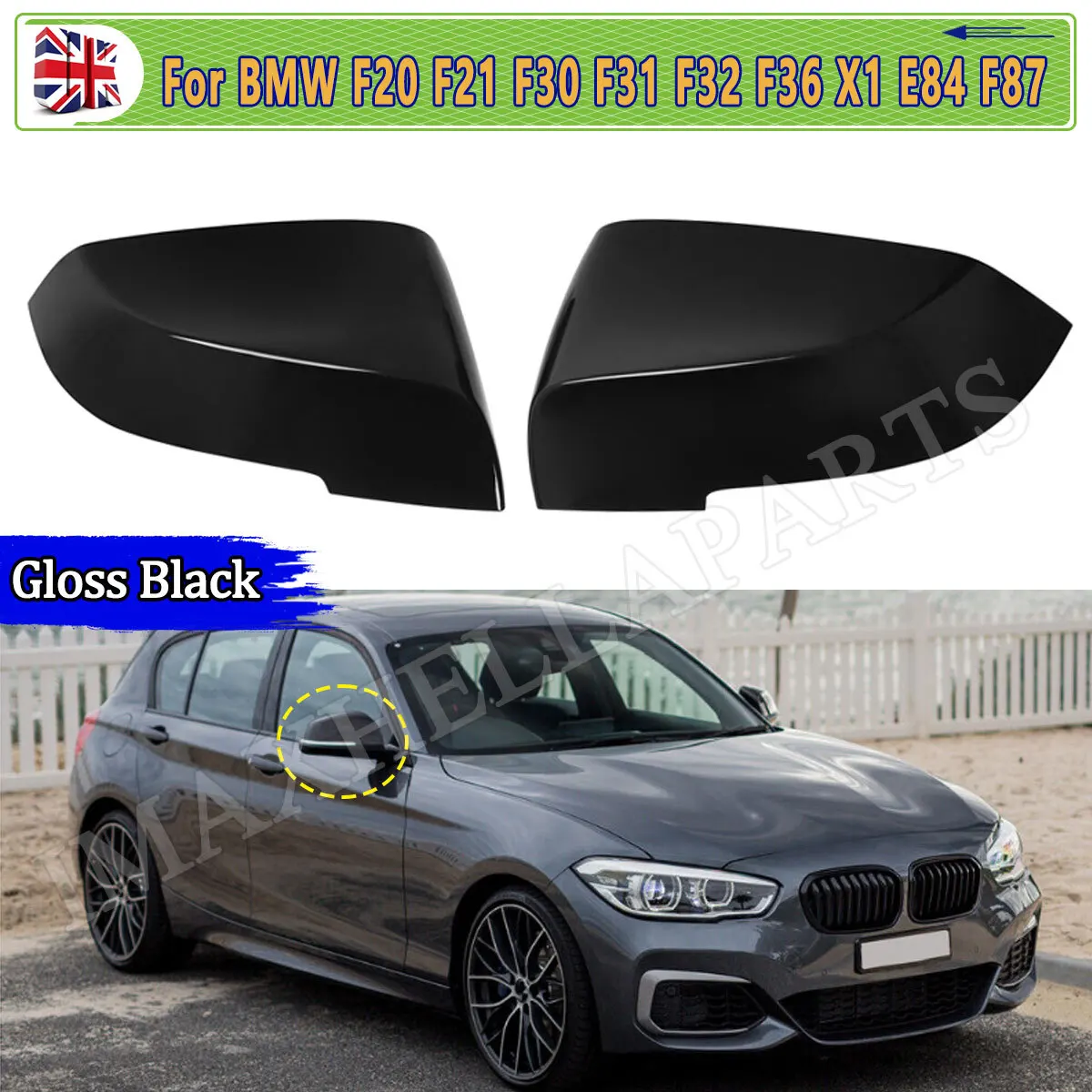 

Для BMW 1 2 3 4 серии F20 глянцевая черная крышка зеркала заднего вида F21 F22 F30 F32 F36 120i 220i 320i 420i 2013-2020 крышка зеркала заднего вида