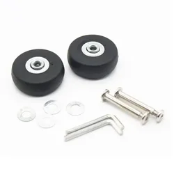 OD 50mm 2 Sets of Luggage Suitcase Replacement Wheels Axles Deluxe Repair Tool