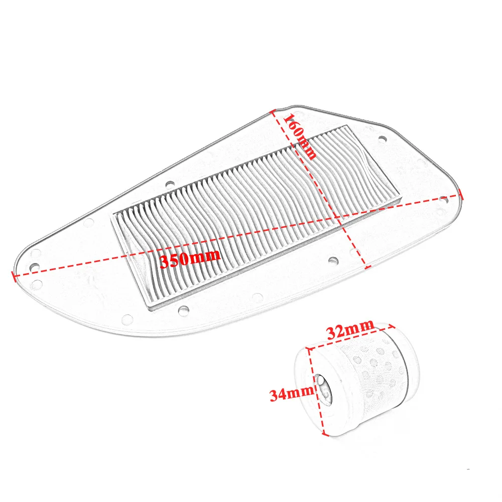 Motorcycle Air Filter Oil Filter For ARIIC 318 LK250T LK300T Intake Cleaner Maintenance Replacement Parts