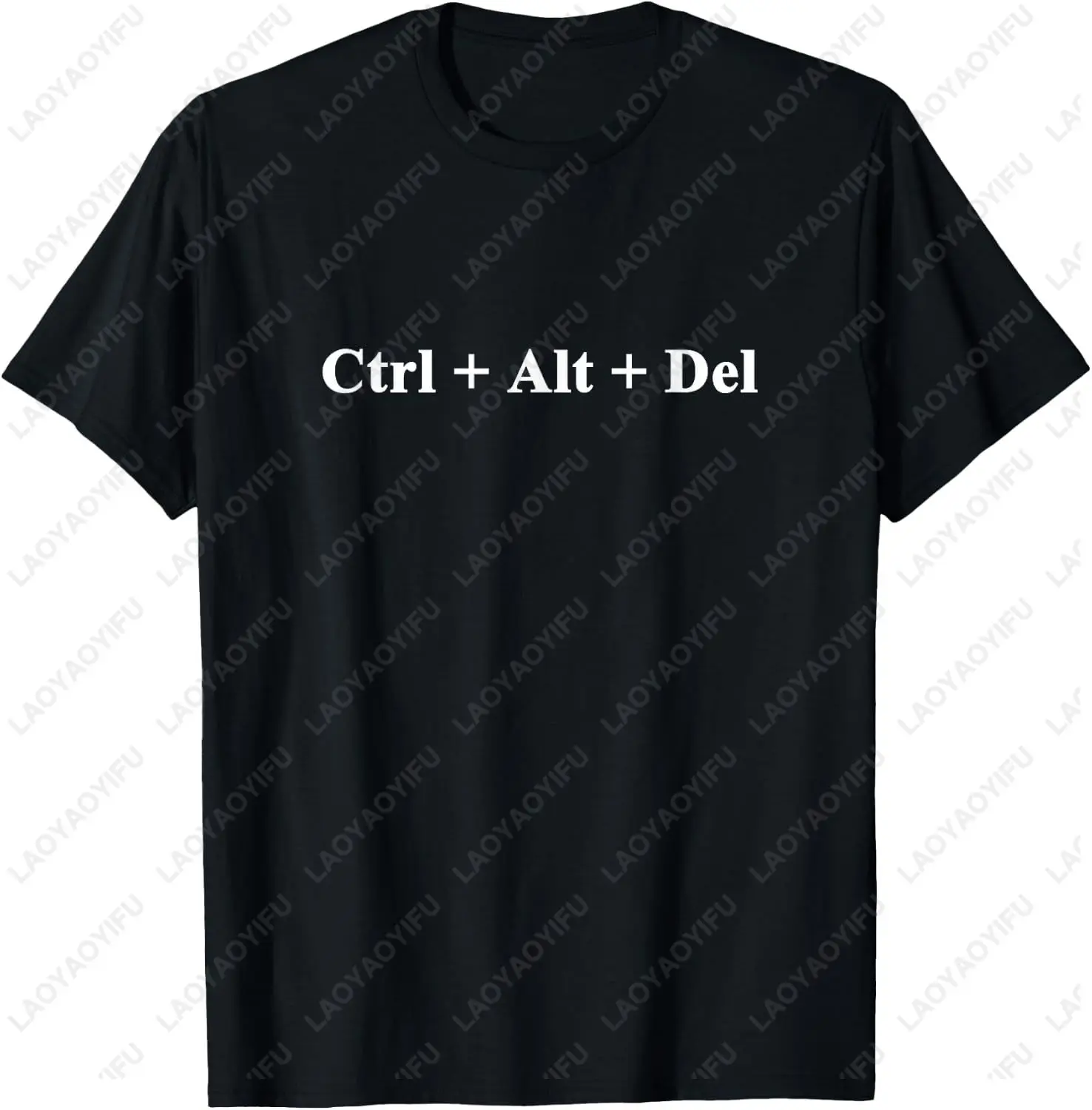 Ctrl + Alt + Del Task Manager T-Shirt IT Program Programmer Meme Tshirt Short Sleeve Casual Fashion Loose O-neck Clothing