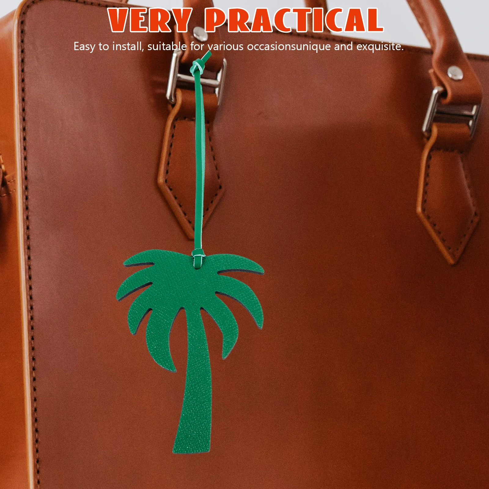 

Coconut Tree Hanging Decor PU Bag Pendant Beach Party Gift Option Cute Charm Tropical Event Accessory Arabic Car Hanger