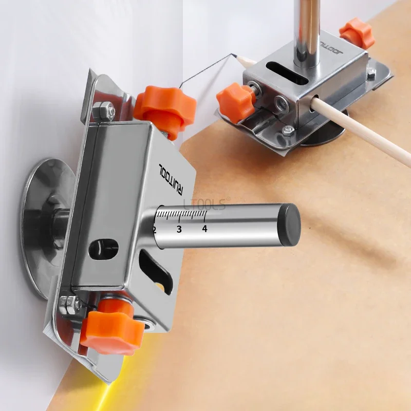 

Carpentry Stainless Steel Scriber Gypsum Board Cutting Marking Device Woodworking Parallel Line Drawing Locating Assistant Tool