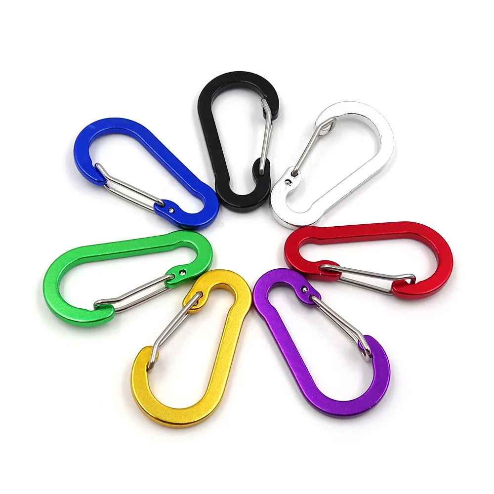 Carabiner Clips Keychain Carabiner Hook Key Ring Outdoor Hiking Climbing Multitool Camping Acessories Keychain Holder Multicolor