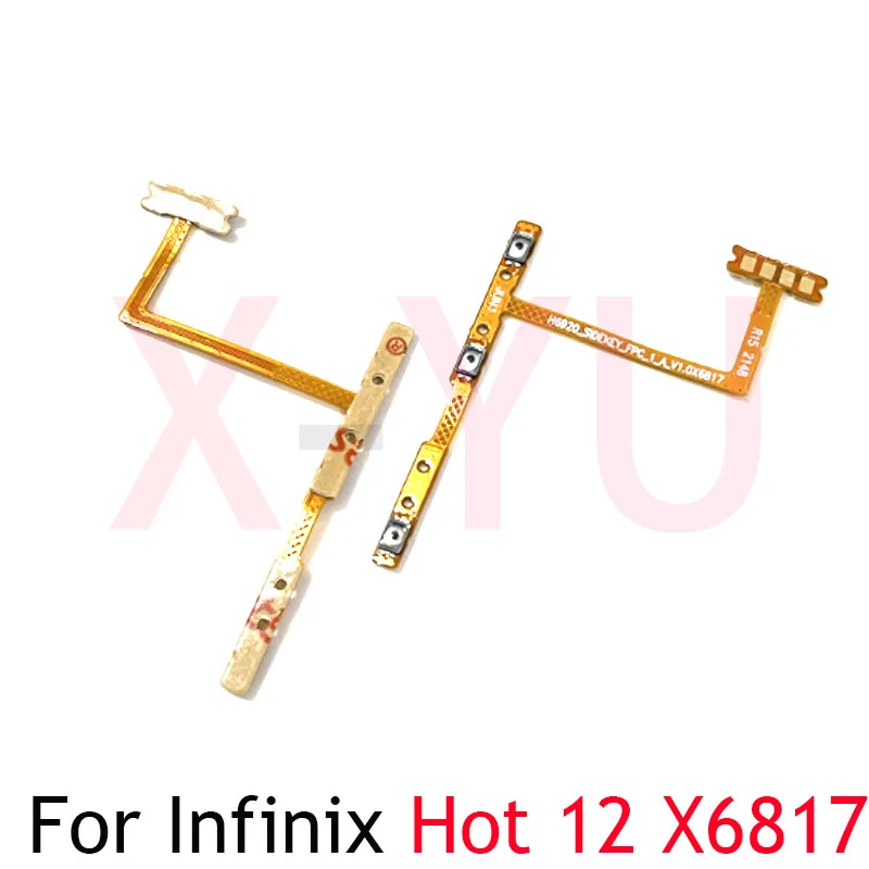 Interruptor de encendido y APAGADO para Infinix Hot 20i 12i 11S 12 11 NFC Play X662 X6812 X6817 X6816 X665B X655, Botón lateral de volumen, Cable flexible