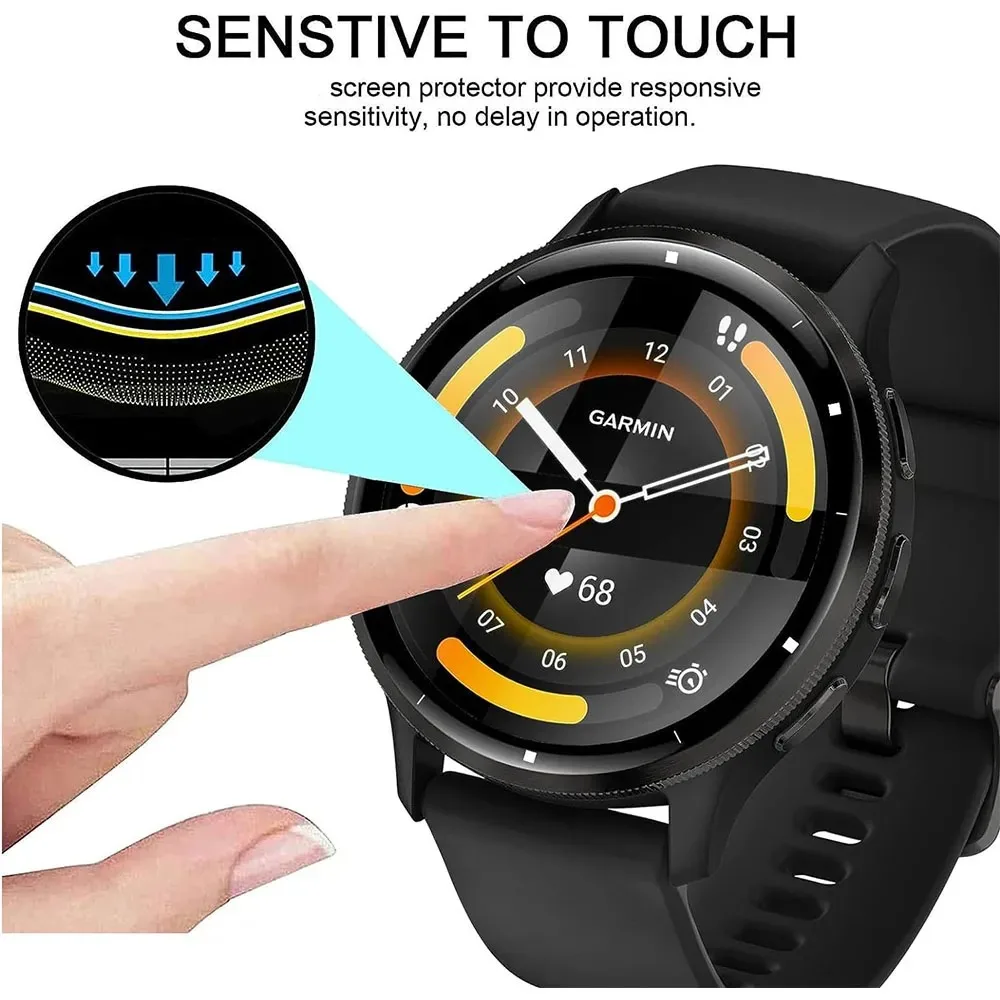 3D Curved Soft Screen Protector For Garmin Venu 3 3S Flexible Protective Film Garmin Venu 3 Anti Scratch Screen Protector Film