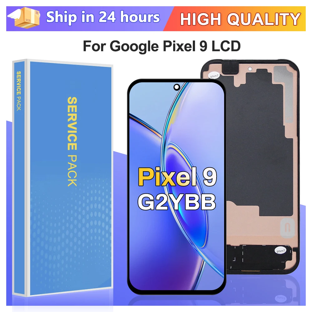 google-pixel-9-g2ybb、gur25、g1b60用lcdディスプレイタッチスクリーンデジタイザーアセンブリ、google-pixel9-lcd交換部品用