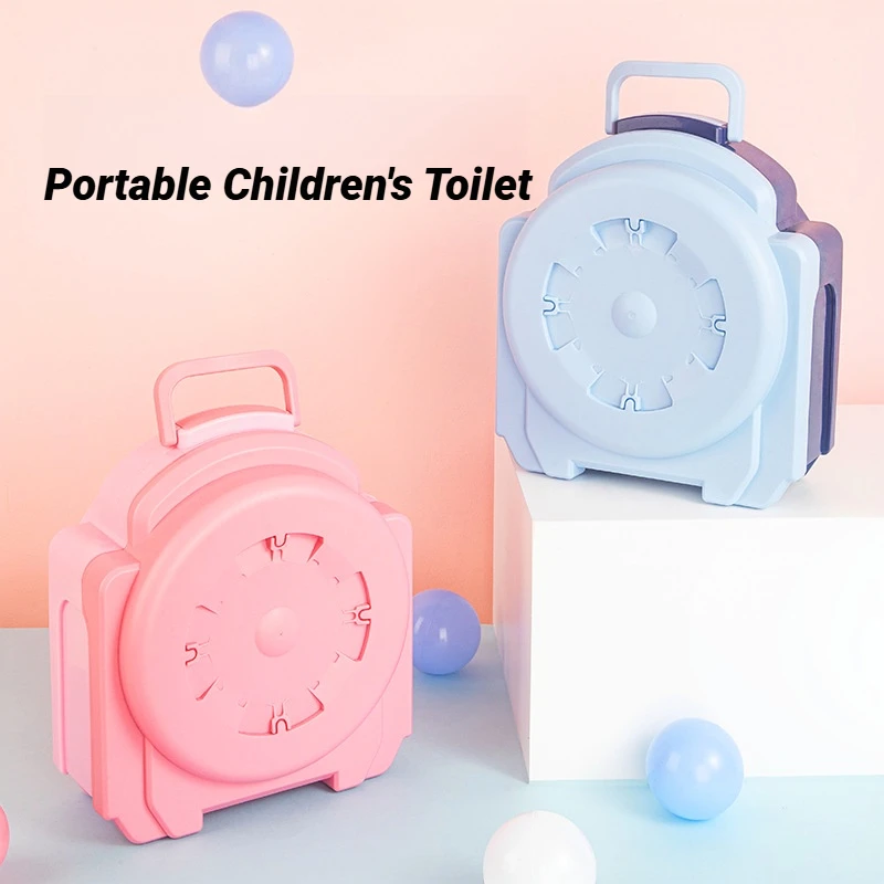 Children's Travel Portable Folding Toilet, Urinal, Potty, Colorful Cartoon Model Is Strong And Durable Car Seat Toilet