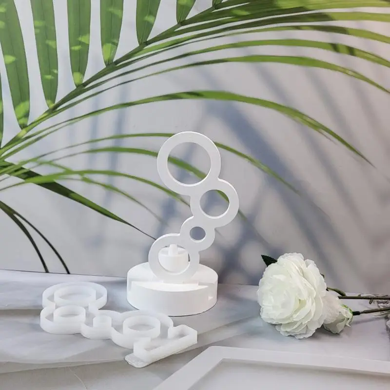 Tea Light Candle Holder Mold Stackable Bubbles Candlestick Casting Mold Gypsum Mold Plaster Mold Candle Holder Mold For Home