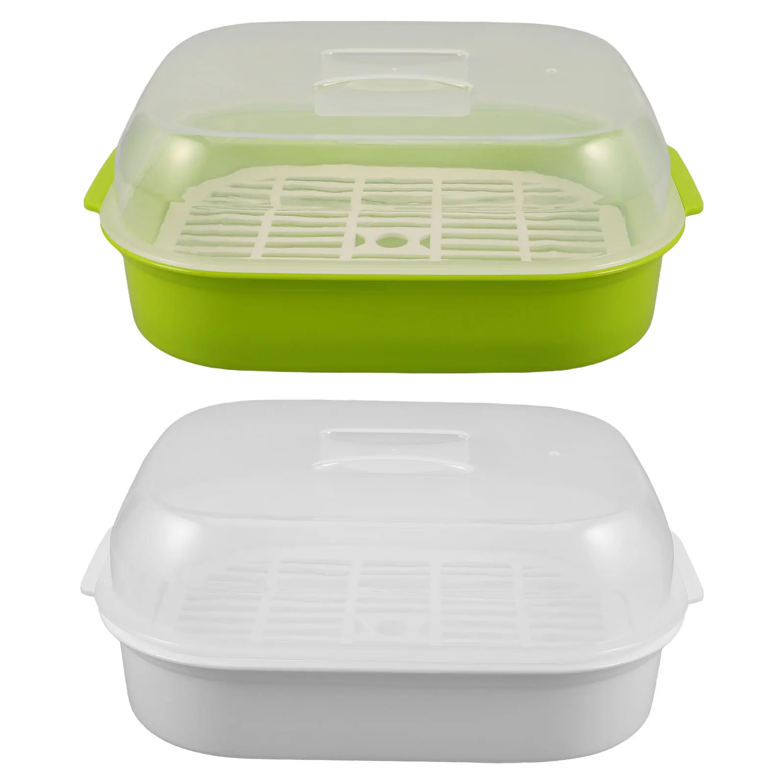 

2Pcs Microwave Steamer Bowl with Lid for Asian Cooking Safe Material Large Capacity Meal Prep Storage Microwave Steamer