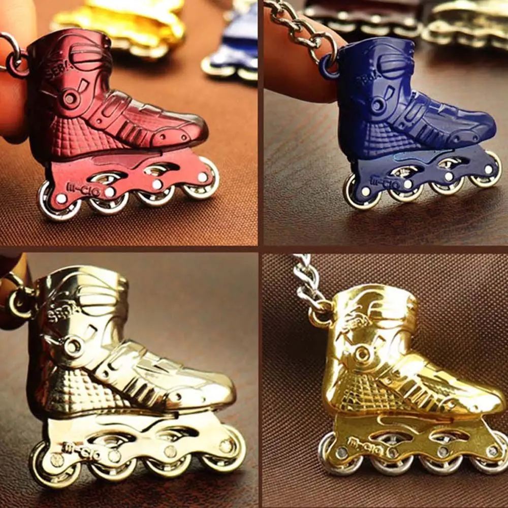 Trinket Accessaries Mini Car Key Ring Bag Holder Skate Keyring Single row skating Skating Pendant Key Chain Skate Key Chain