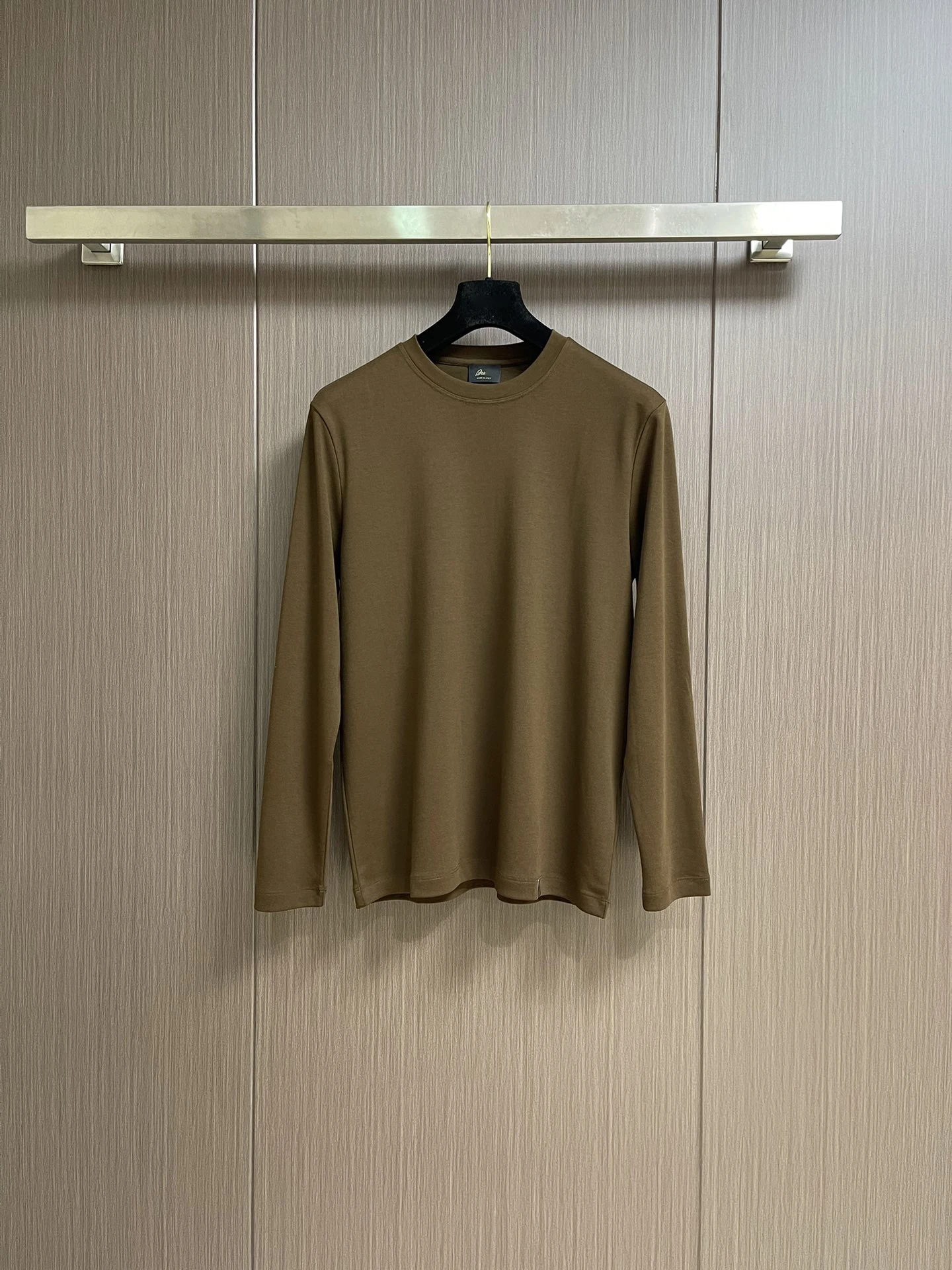 BLLIYOSS NEW Men Silk Cotton High-quality ventilate Casual Long Sleeve T-Shirt Solid color versatile Old Money Autumn Essential