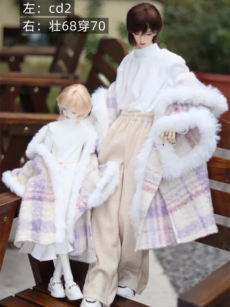 BJD Doll Clothes For 1/3 1/4 Dolls Black White Cloak Coat Skirt Pants Doll Clothing Accessories(Excluding Doll)