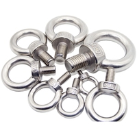 304 Stainless Steel Eye Bolt M4 M5 M6 M8 M10 DIN580 Marine Lifting Eye Screws Ring Loop Hole for Cable Rope Eyebolt