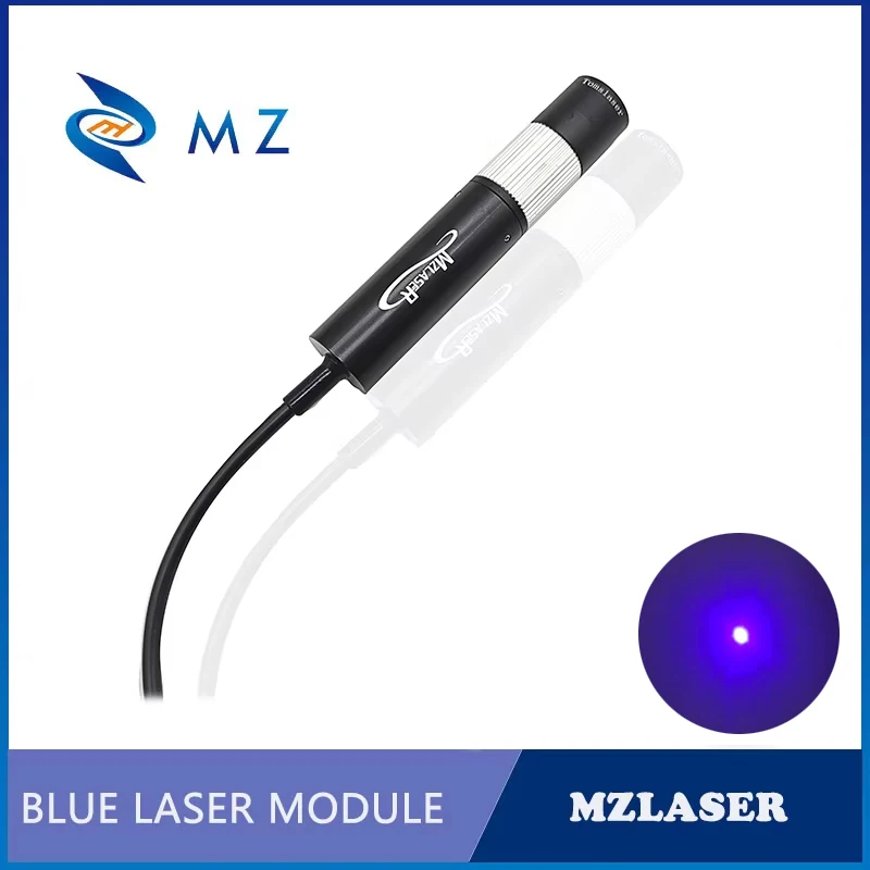 TTL PWM Blue Violet Dot Laser Diode Module Compact Adjustable Focusing D16mm 405nm 5V Spot Laser With Bracket And Power Supply