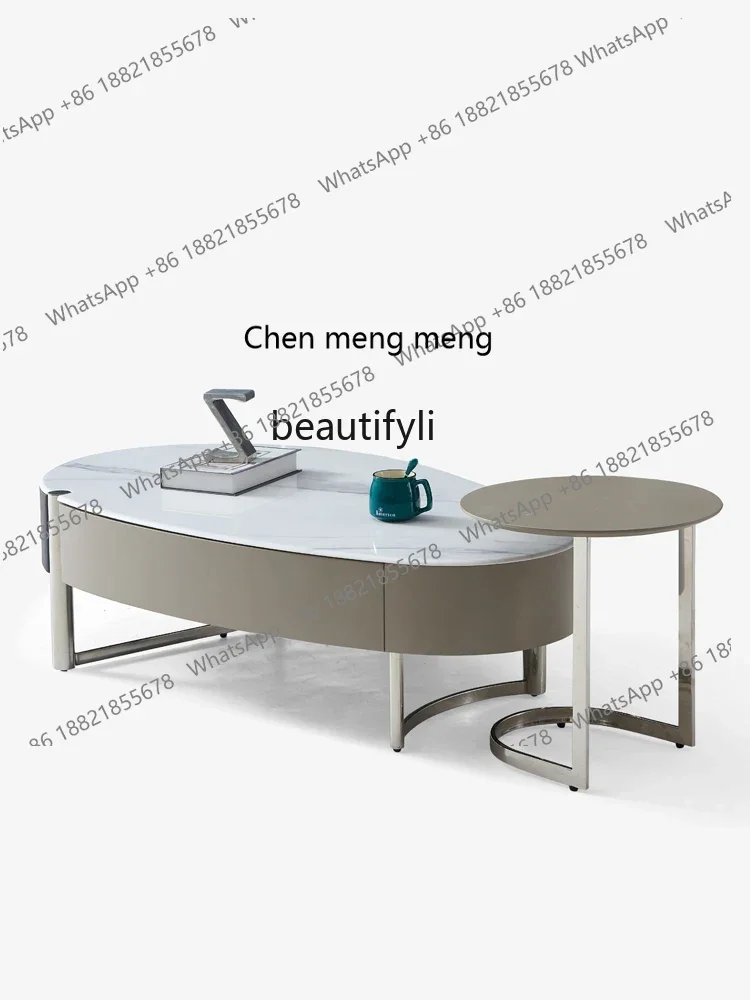 

Итальянский минималистичный журнальный столик из микрокристаллического камня, комбинированный шкаф для телевизора, светлый роскошный домашний напольный шкаф для гостиной