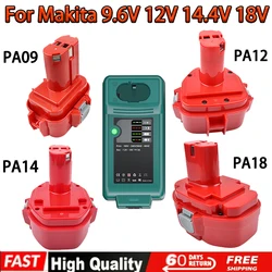 마키타 교체 배터리, 무선 드라이버 배터리, 마키타 PA12 PA14 PA09 PA18, 9.6V, 12V, 14.4V, 18V