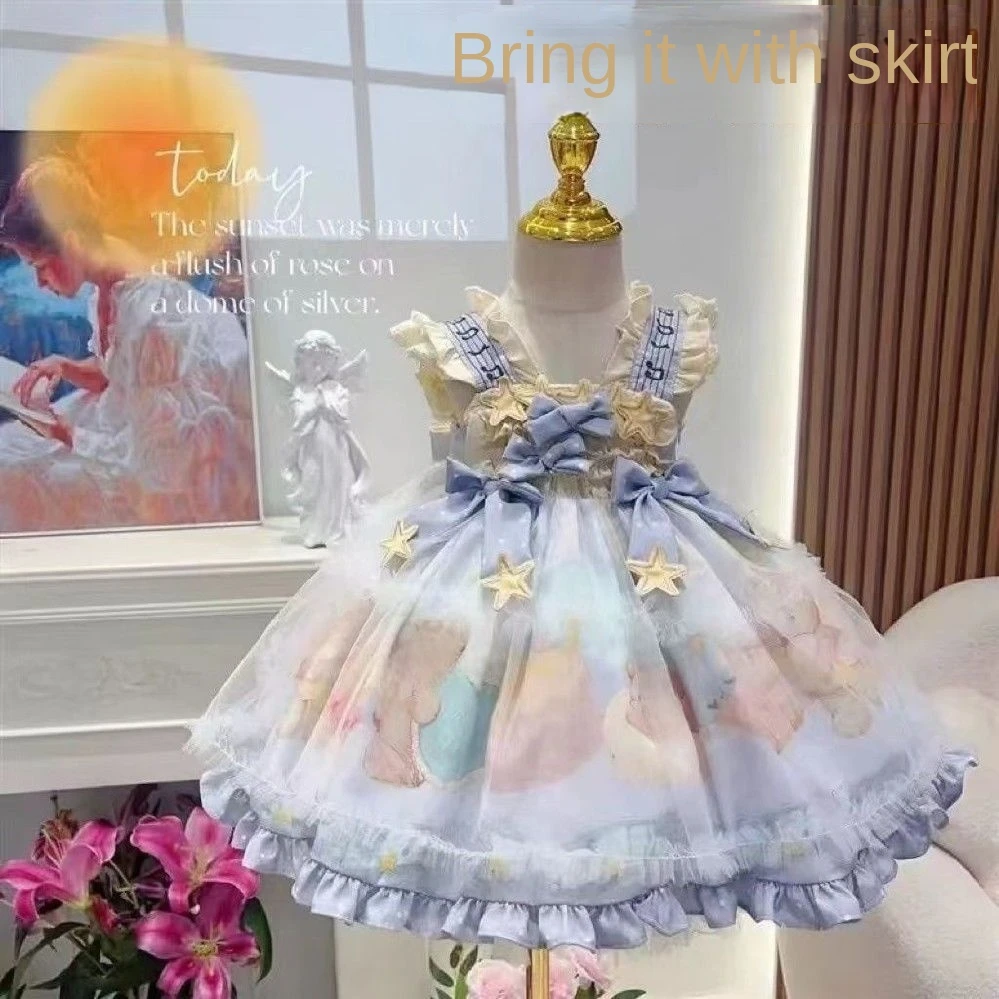 

Spring Autumn Lovely Lolita Princess Dress Baby Girl Cute Floral Fluffy Party Gown Children Birthday Surprise Gift Photography