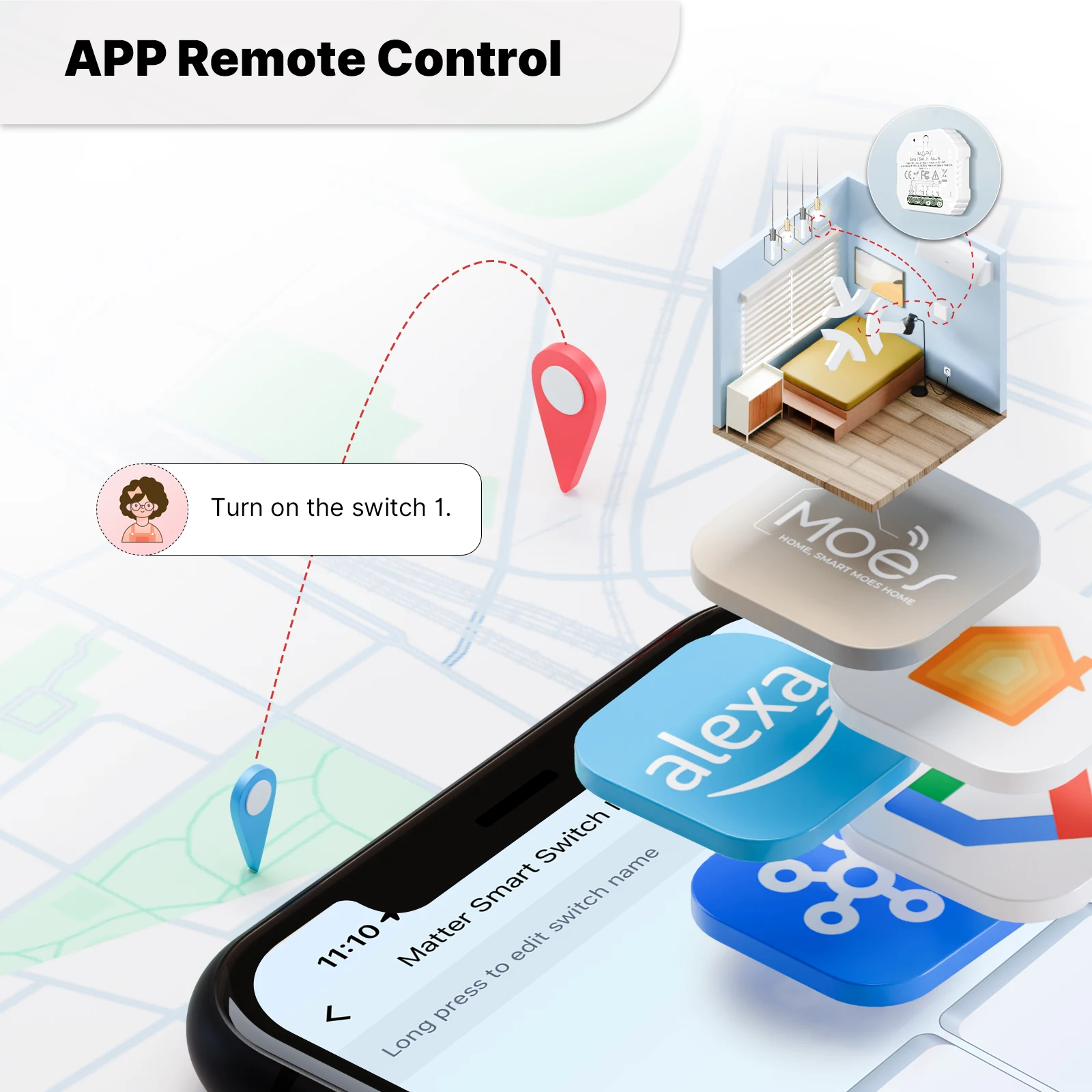 MOES Tuya masalah WiFi Switch modul 2 Gang Smart Automation Timer App Remote Control bekerja dengan Alexa Google Home Apple