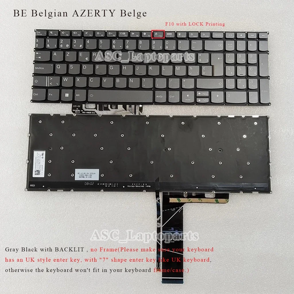 Korean Canadian RU Czech Brazil French Hungarian Belgian Nordic Keyboard for Lenovo Yoga Slim 7-15IMH05 82AB 7-15IIL05 7-15ITL05