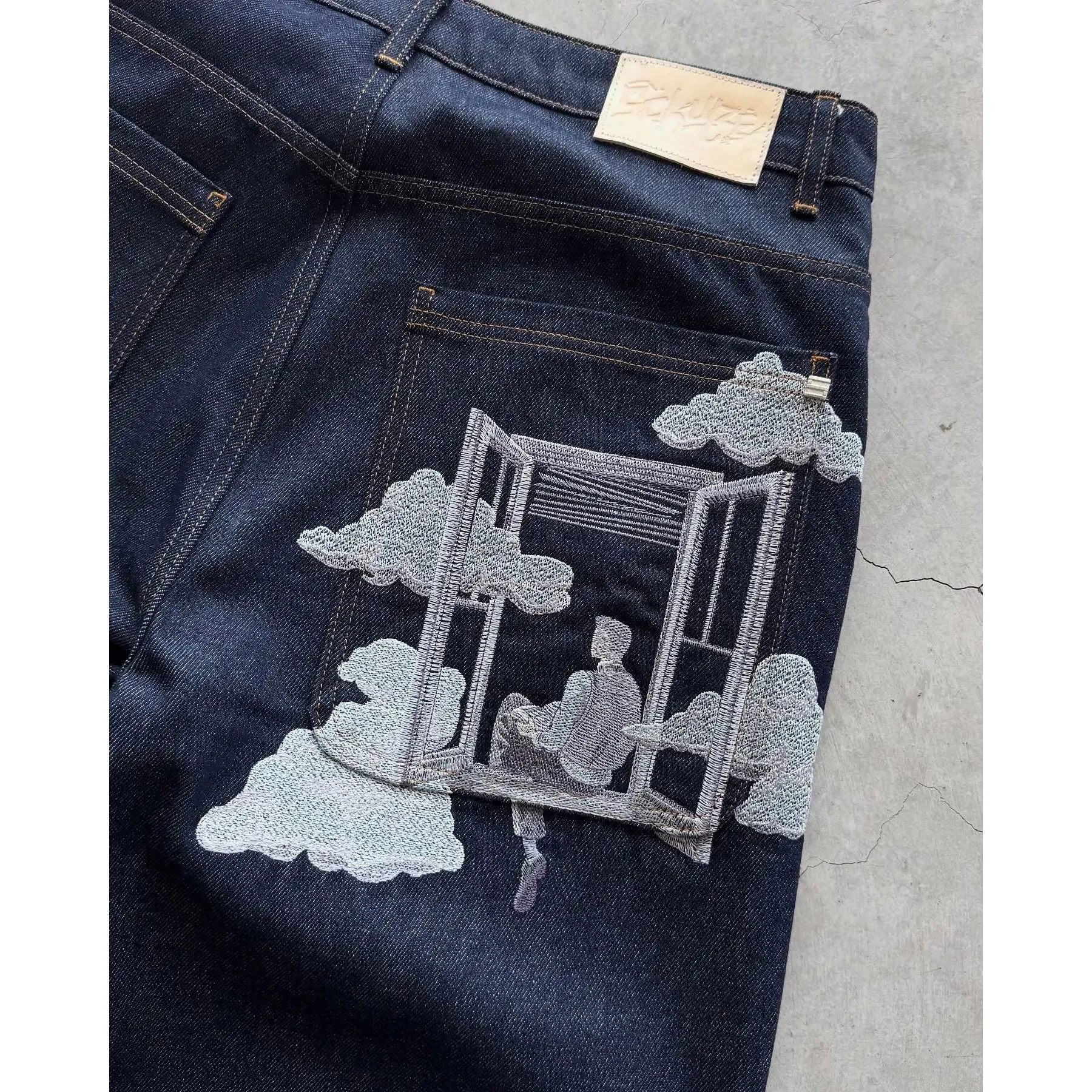 

on Air Men's Casual Baggy Jeans Shorts Y2k Retro Blue Summer 2015 Drawstring Closure Unisex Nylon Fabric Resistant to Deforma...