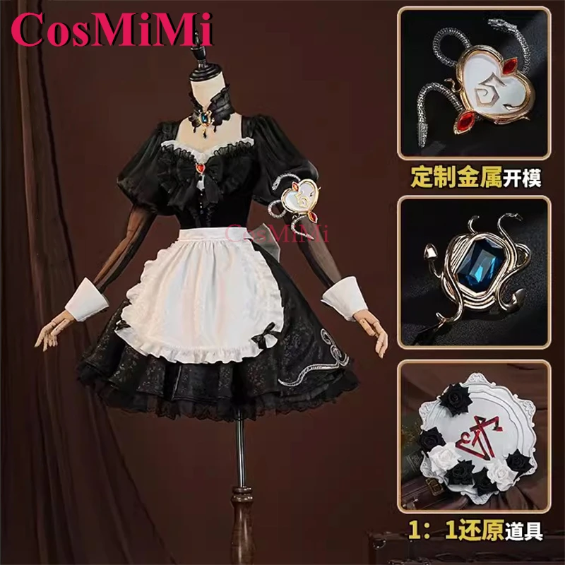 

CosMiMi Priestess/Fiona Gilman Cosplay Identity V Costume Redheaded Witch Elegant Maid Dress Carnival Party Role Play Clothing