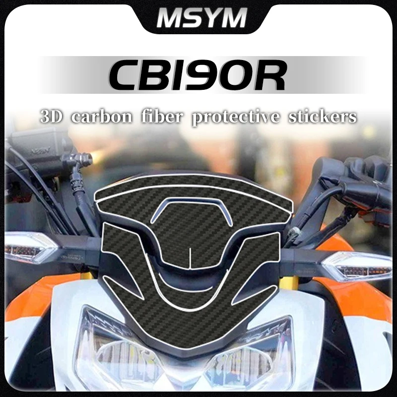 

Motorcycle Stickers 3D carbon fiber protective film stickers printmaking car stickers accessories For HONDA CB190R cb 190r ﻿