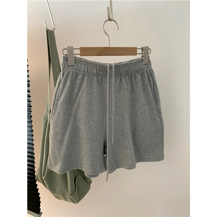 

American Retro Pure Cotton Soft Comfortable Elastic Waist Color Sweatpants Women Summer Loose Outdoor Hot Pants plus Si...