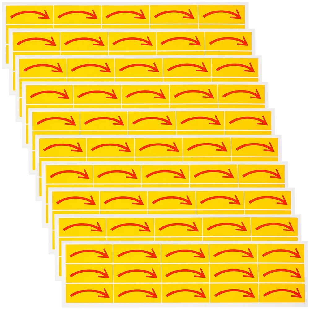 

20pcs PVC Self Adhesive Arrow Stickers Direction Signs Warehouse Office School Factory Traffic Safety Marking Decals Strong