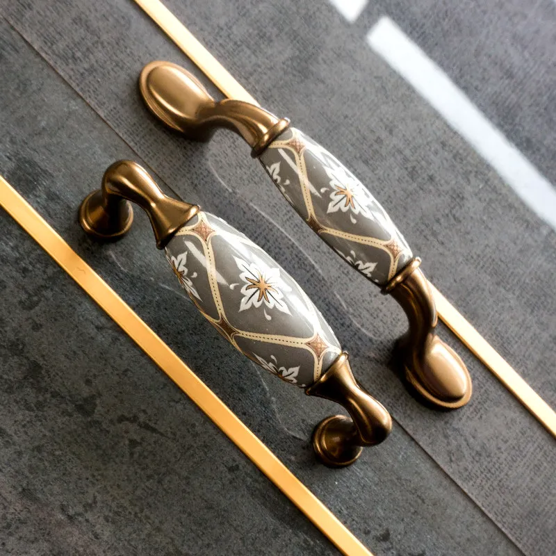 Boho-Stil Möbelgriff und Knopf Vintage Keramik Schubladenknöpfe Schrank- und Kleiderschrankgriffe Türgriffe für Schlafzimmer und Küche – Detail 4