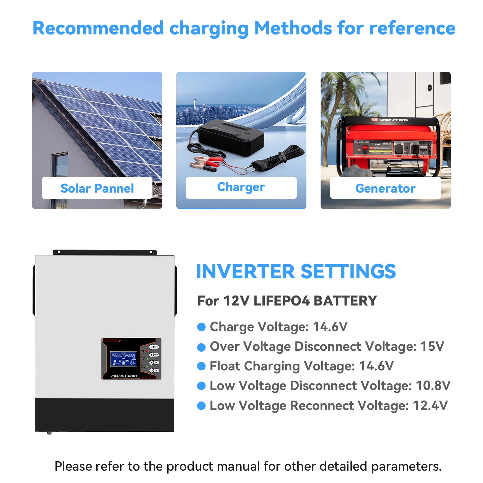 12 V 400 Ah LiFePO4-Lithiumbatterie, Zellen der Güteklasse A, 200 A BMS, max. 5120 Wh Energie mit Niedertemperaturabschaltung, für Wohnmobile, Solaren, Trolling-Motor – Detail 9
