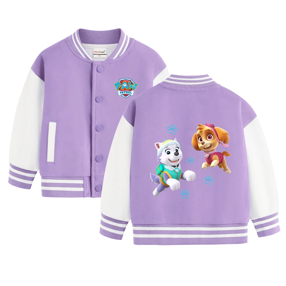 Paw Patrol Girls Boys Cartoon Jacket Children Coats Spring Autumn Kids Single breasted Jackets Casual Sports Outerwear 5 colors