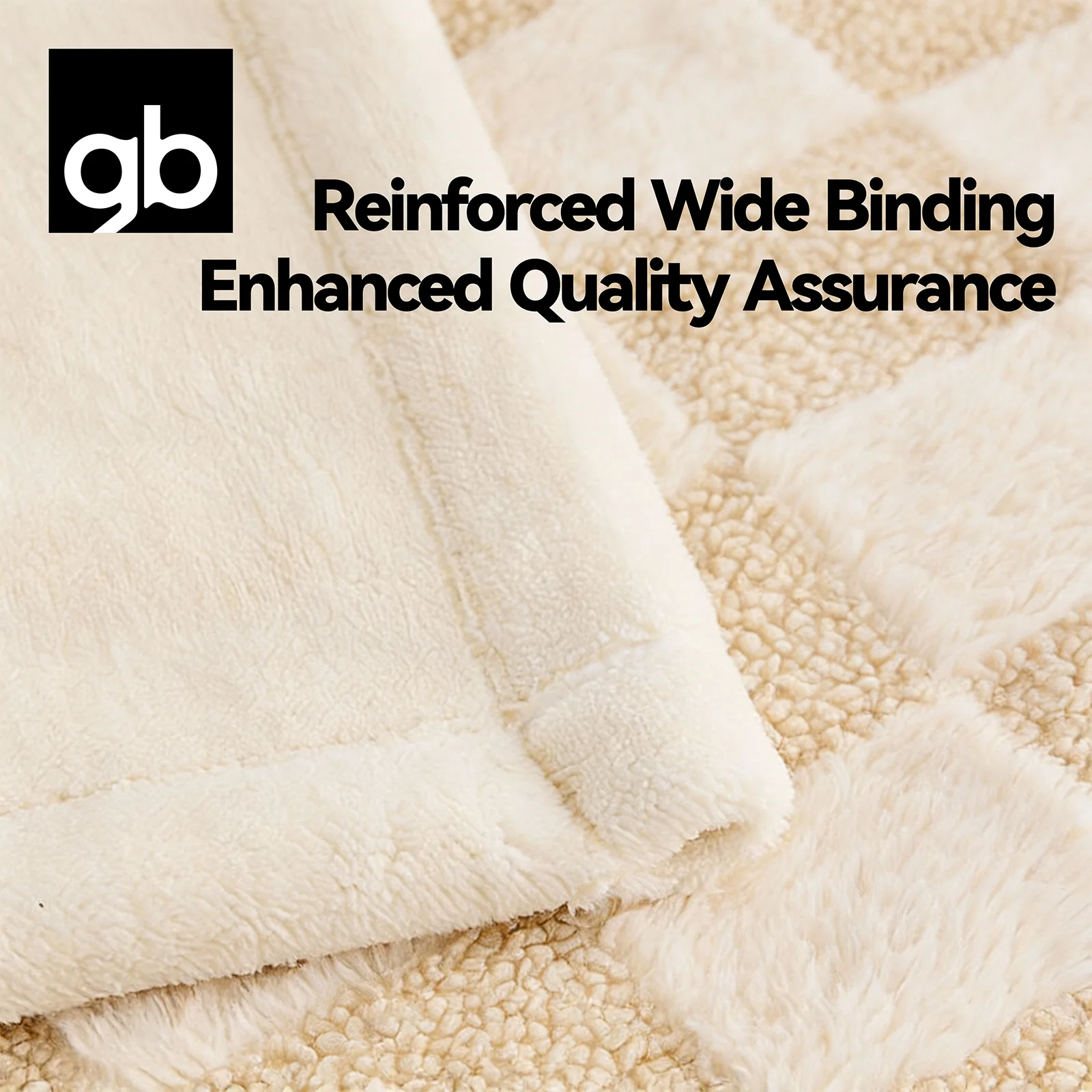 بطانية قطيفة مزدوجة الجوانب للأطفال من gb: ألياف دقيقة فائقة النعومة مع ربط معزز مقاس 3 سم للدفء الذي لا يهرب