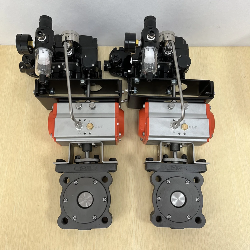 High performance ANSI 150Lb spring return double eccentric Dn40 RTFE seat lug type Carbon Steel pneumatic Butterfly valve