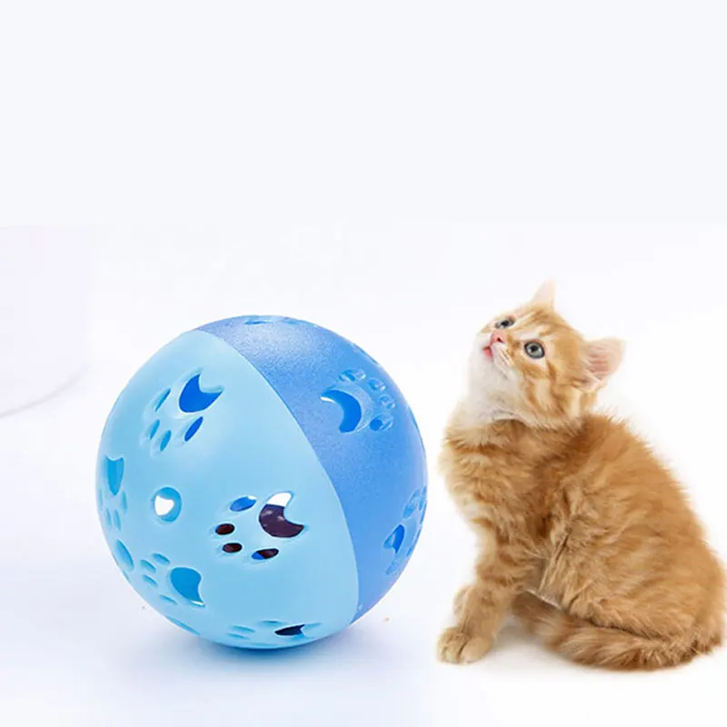 Funny Cat Toy Bell Ball 5cm Plastic Planet Ball Interactive Kitten Creative Color Hollow Training Bell Cat Chew Pet Supplies