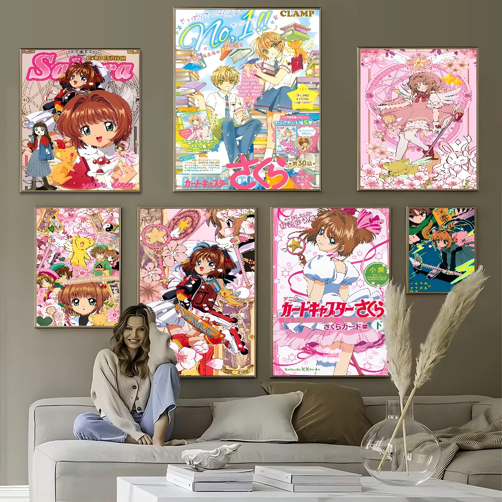 

Anime Poster Cardcaptor Sakura Anime Anime Posters Sticky Waterproof Paper Sticker Coffee House Bar Kawaii Room Decor