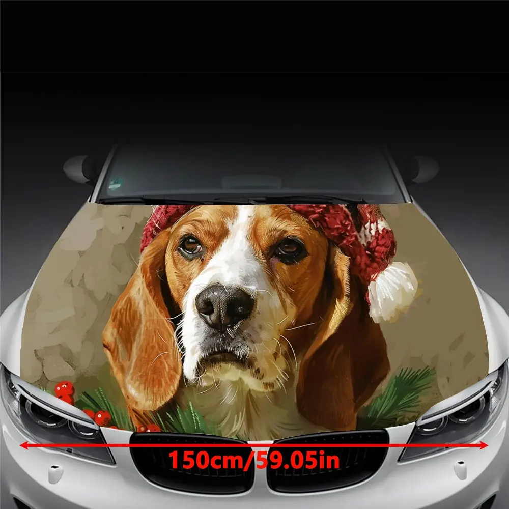 Beagle Snowman Car Decal Embrace the winter wonderland with this adorable Beagle snowman car decal, perfect for adding a festiv