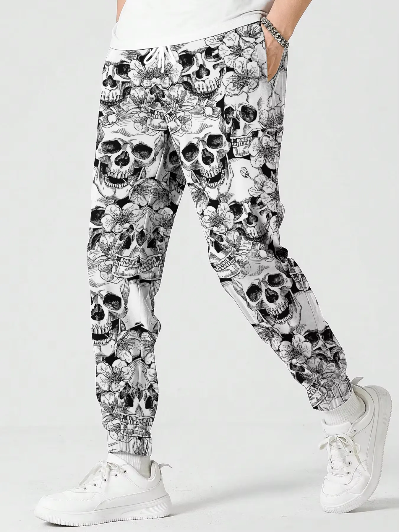 Fashion men's autumn pants with skull pattern design 3D printed sports pants neutral street casual sports jogging pants Q0142