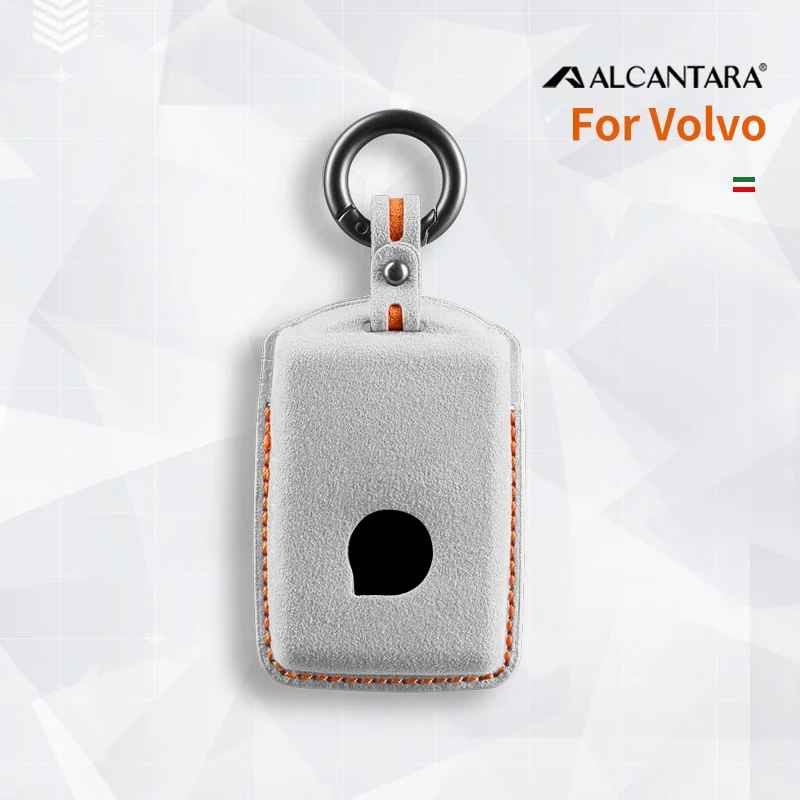 

Alcantara High-quality Car Key Case Cover Holder Key Shell Buckle For Volvo XC40 XC60 S90 XC90 V90 T5 T6 Accessories