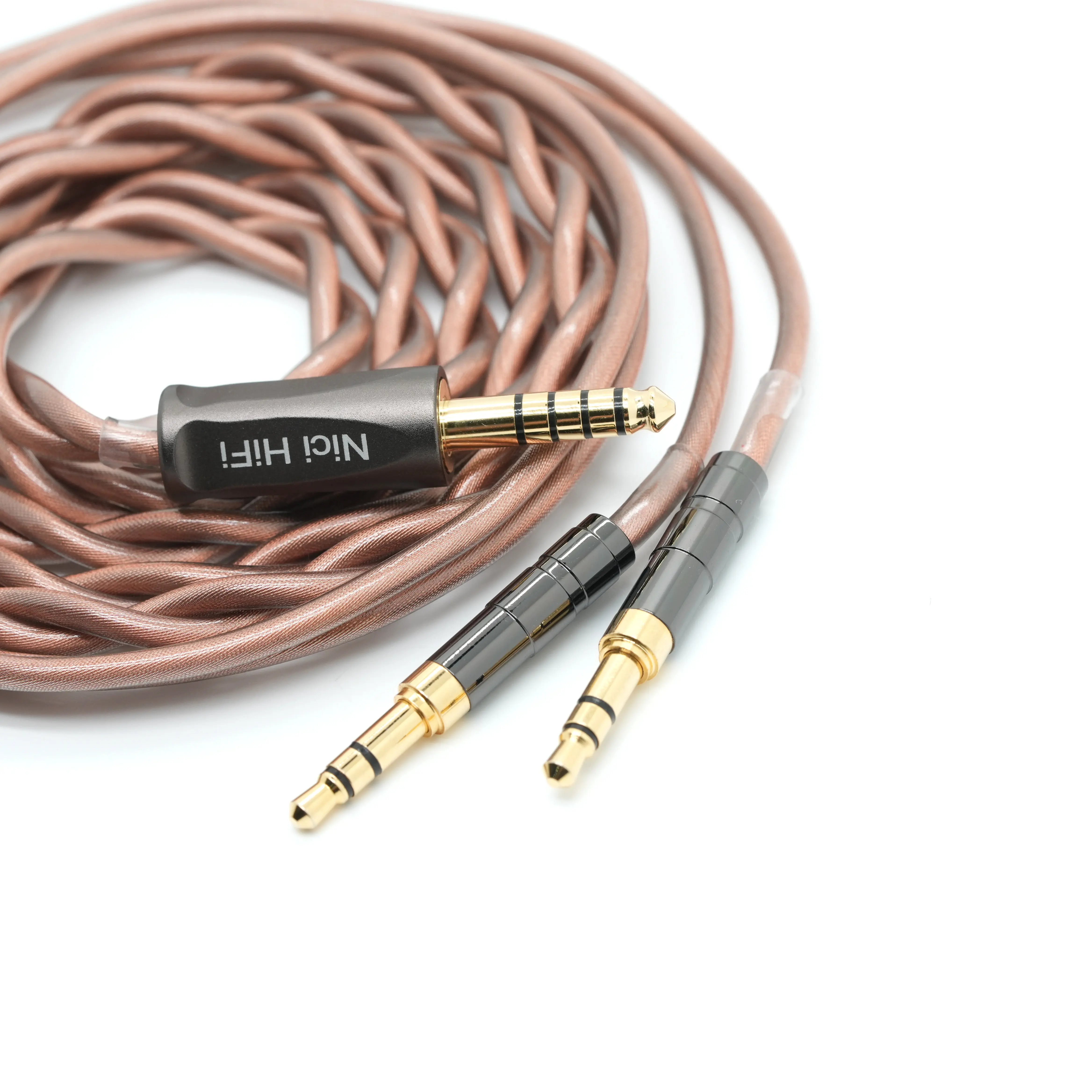 Nici HiFi-20 2-core Headphone Cable  Dual 3.5 to 4.4/3.5/2.5mm Balanced Cable for Beyerdynamic T1、T5、 T5P、Philips Fidelio X3