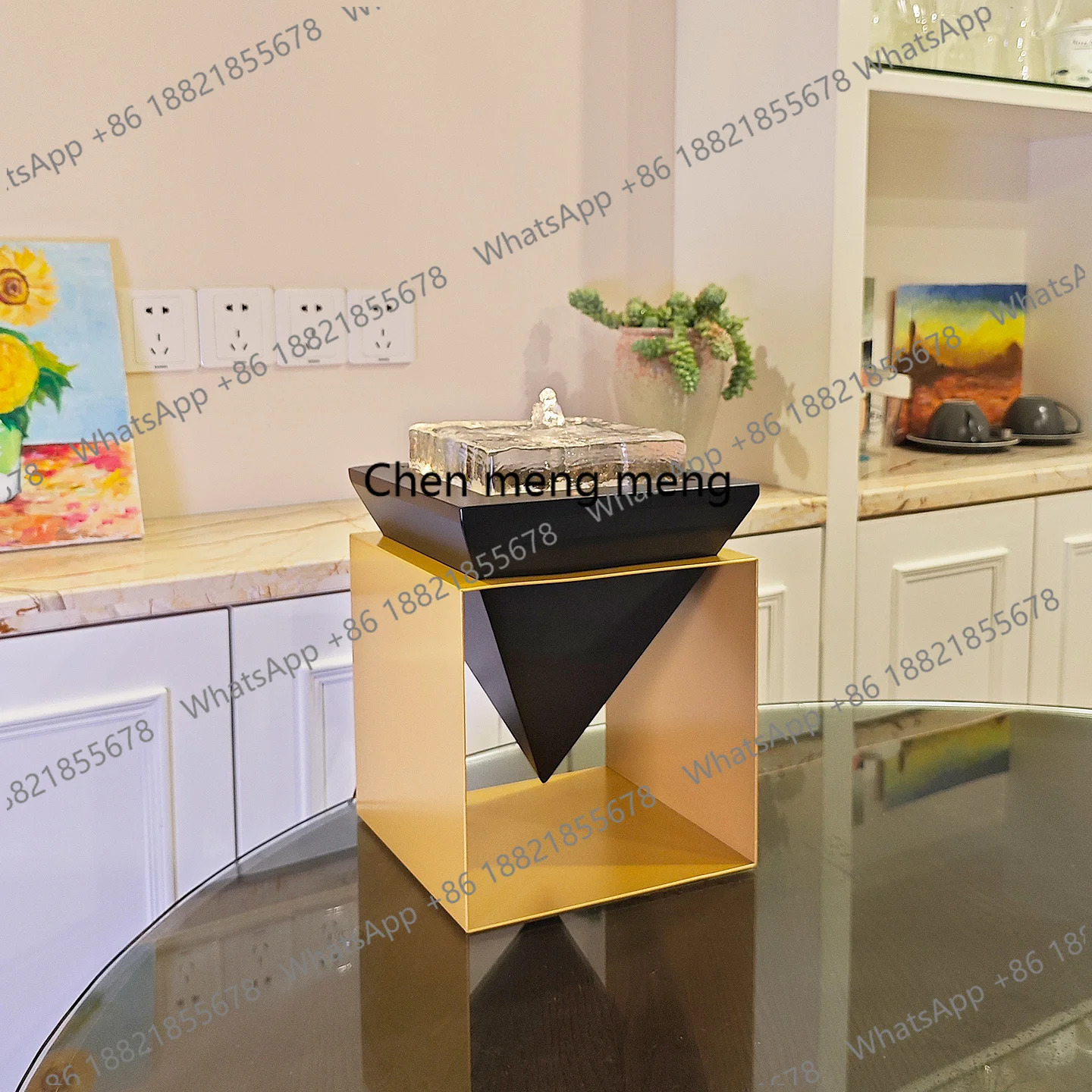 Creative flowing water ornament, generates wealth,  living room, office decoration, housewarming gift, high-end water feature