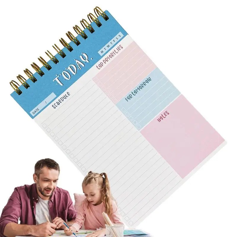Untuk melakukan daftar Notebook perencana harian untuk melakukan perencana Agenda berulir ganda perencana Agenda Agenda Agenda mingguan Notepad untuk rumah sekolah untuk wanita