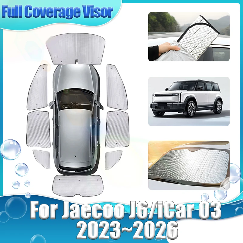 

For Jaecoo J6 Accessories iCar 03 2023 2024 2025 2026 Sunproof Window Sunshade Protect Privacy Sun Visor Anti-UV Car Accessories