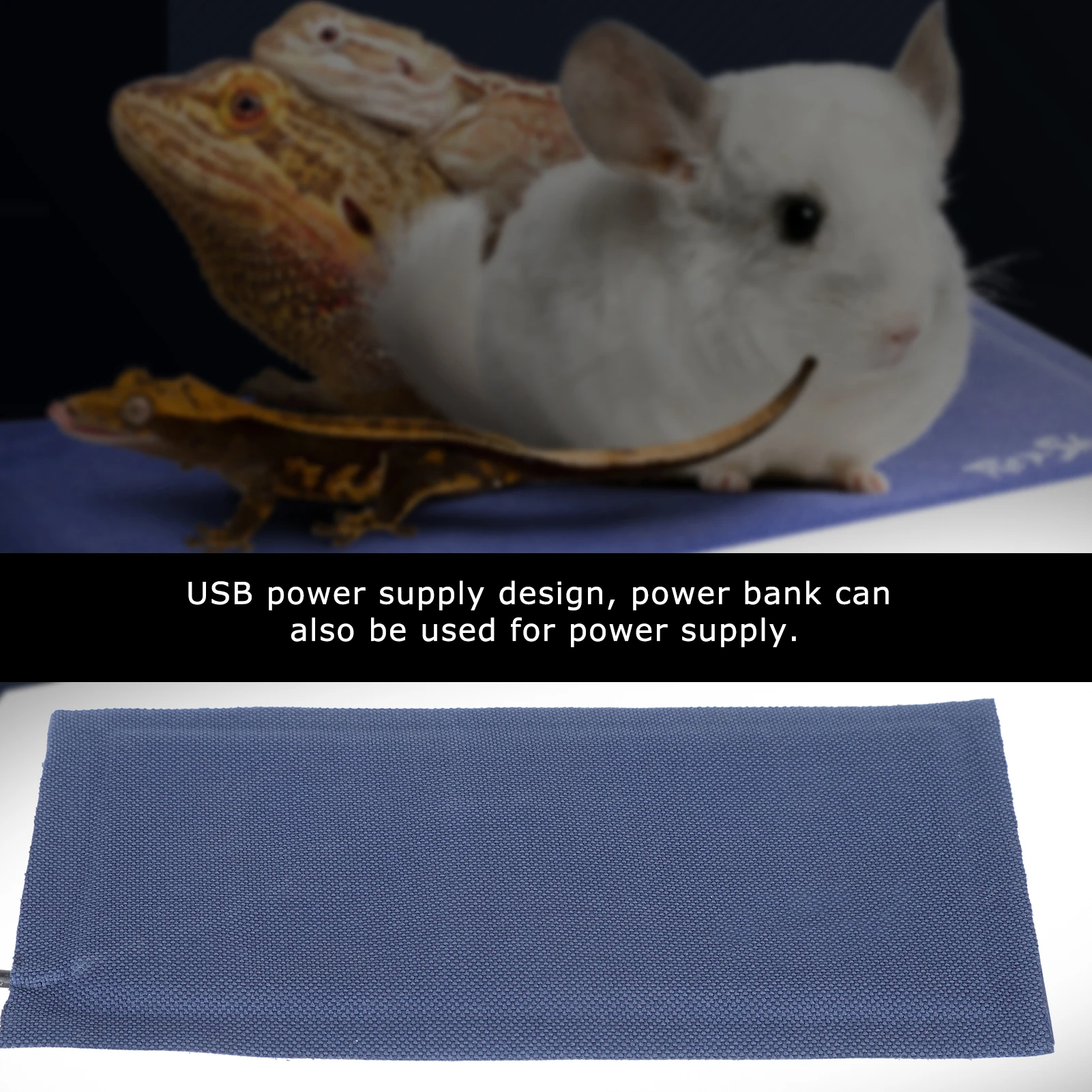 Reptiles Pet Heating Mat Pad Carpet Keep Warm USB Power Supply Adjustable Temperaturesmall